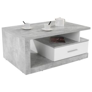 Konferenční stolek IGUAN beton/bílá