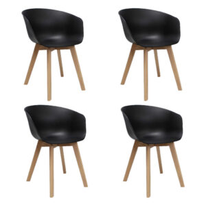 MID.YOU SADA ŽIDLÍ S PODRUČKAMI 4 kusy