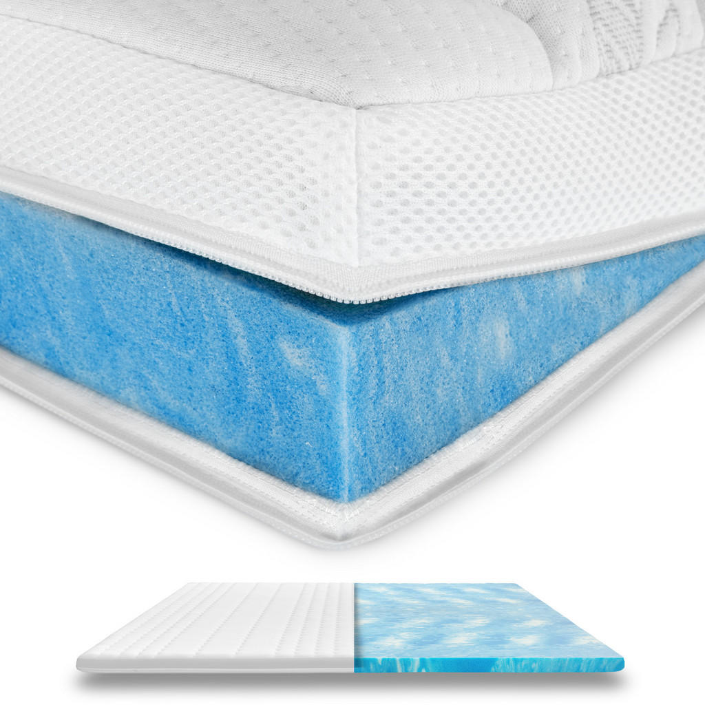 AM Qualitätsmatratzen GELOVÁ pěnová vrchní deska 110/200 cm - výška 8 cm a potah Tencel