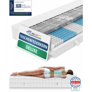 AM Qualitätsmatratzen MATRACE s taštičkovými pružinami 3D Deluxe 140/200 cm H3 - výška 24 cm a potah z tencelu
