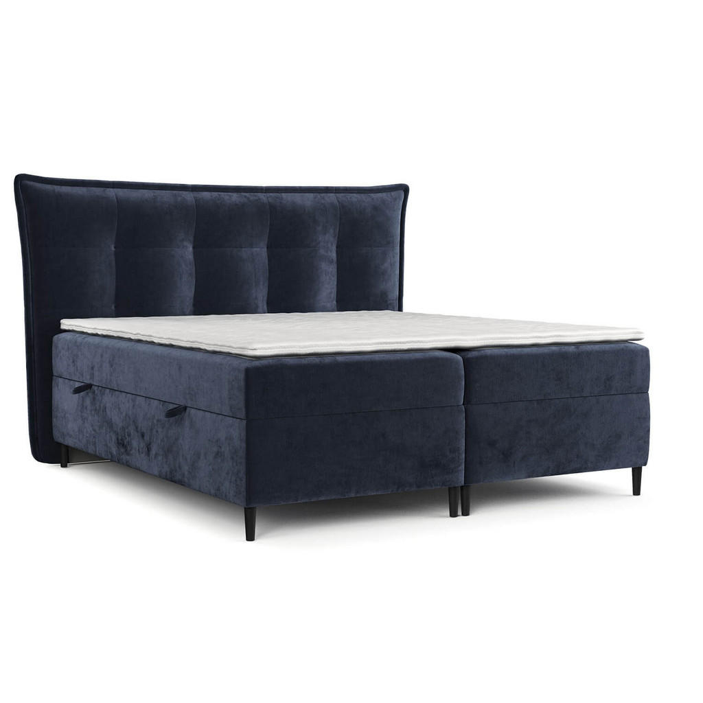 AltaBeds POSTEL BOXSPRING LAS PALMAS 180/200 cm Tmavě modrá