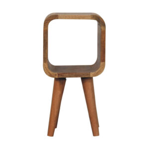 Artisan Furniture NOČNÍ SKŘÍŇKA Mini zakřivená medově karamelová nástěnná