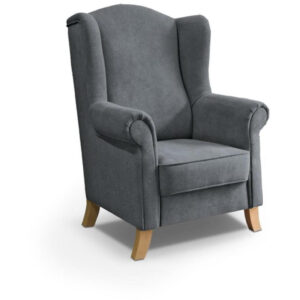 Beautysofa KŘESLO UŠÁK Leonardo šedé