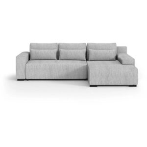 Beautysofa ROHOVÁ rozkládací pohovka Benny světle šedá