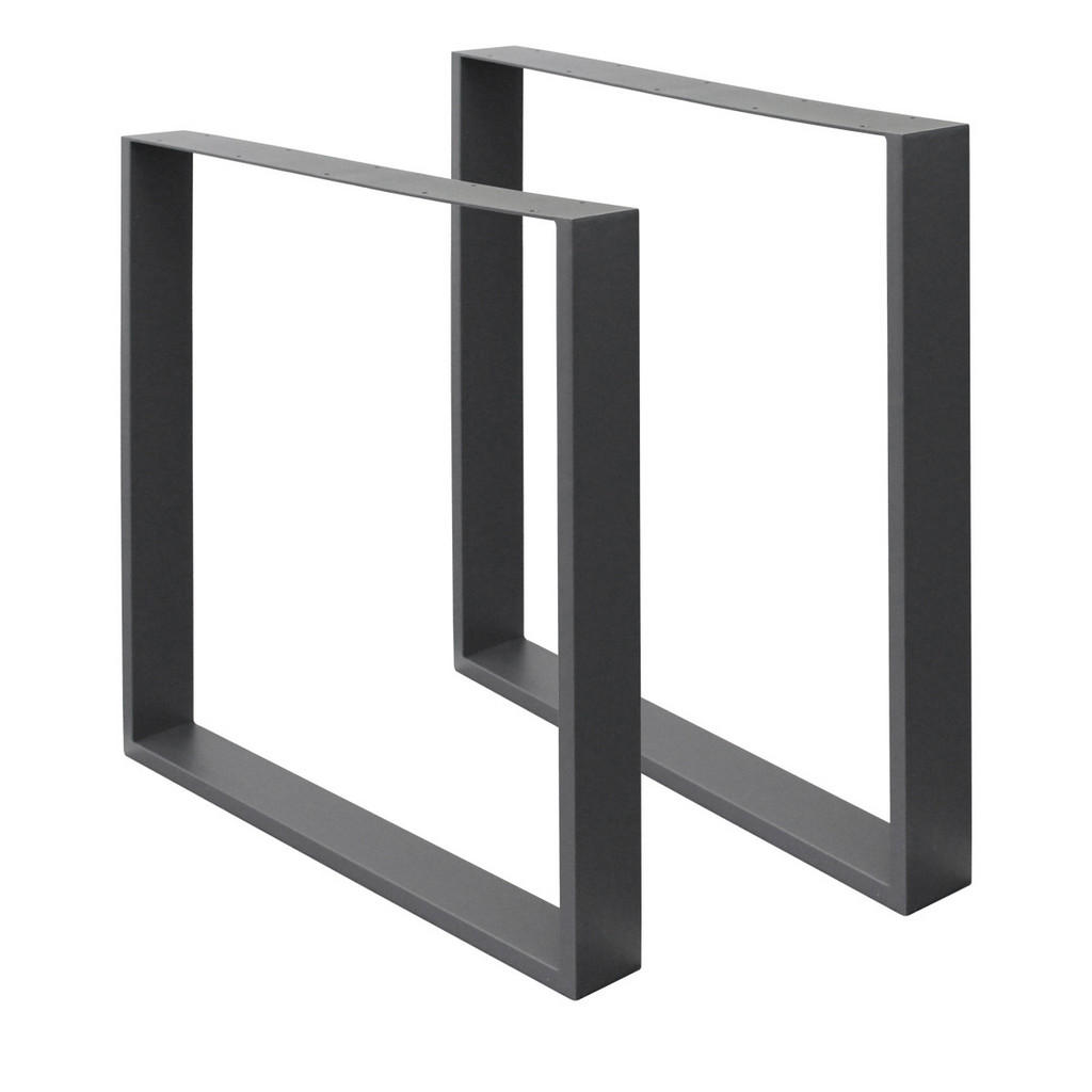 ECD-Germany SADA 2 kusů nohou ke stolu 60 x 72 cm antracit