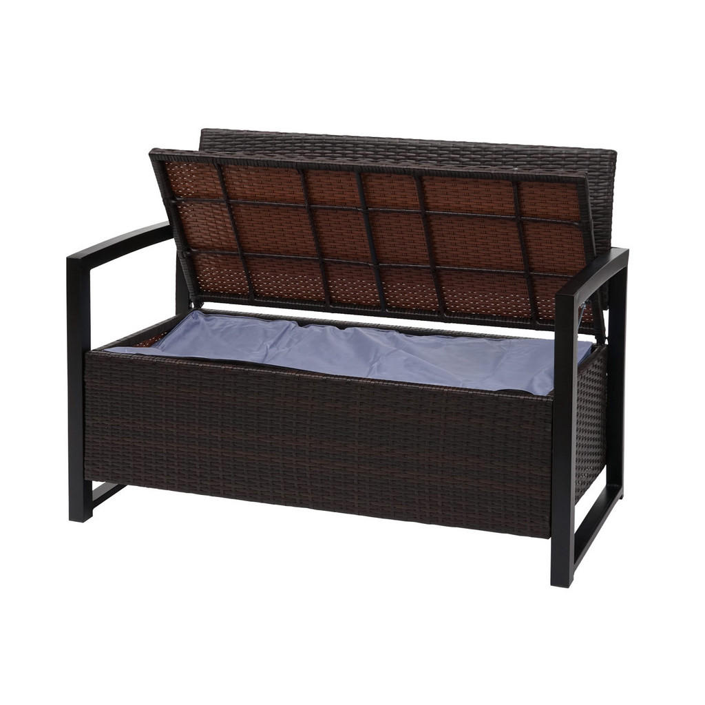 MCW POLY-RATTAN 2MÍSTNÁ LAVICE Hnědá