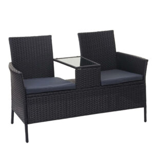 MCW POLY-RATTAN LAVICE Černá