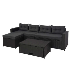 MCW POLY-RATTAN SADA Černá