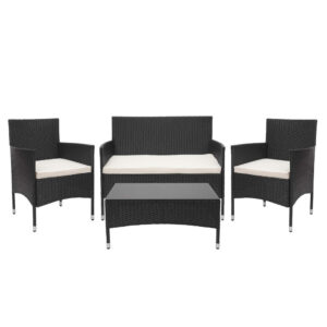 MCW POLY-RATTAN SADA Černá