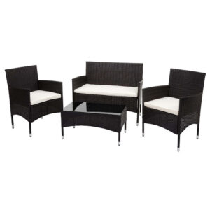 MCW POLY-RATTAN SADA Hnědá