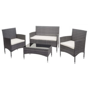MCW POLY-RATTAN SADA Šedá