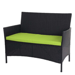 MCW POLY-RATTAN ZAHRADNÍ LAVICE Antracitová