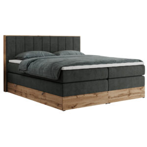 MKS POSTEL BOXSPRING BELLISSIMO KING 180/200 - Šedá Strukturovaná látka - H3