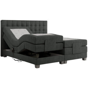 MKS POSTEL BOXSPRING ELEKTRO 200/200 - Šedá Strukturovaná látka - H3