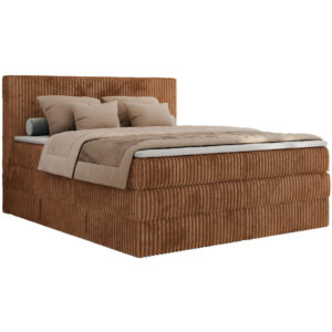MKS POSTEL BOXSPRING TILIANO KING 160/200 - Oranžový manšestr - H3