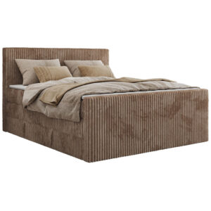 MKS POSTEL BOXSPRING TILIANO KING DUO 200/200 - Hnědá manšestr - H3