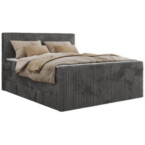 MKS POSTEL BOXSPRING TILIANO KING DUO 180/200 - Šedá manšestr - H3
