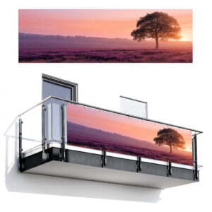 MuchoWow BALKONOVÁ ZÁSTĚNA Strom - vřes - východ slunce 300x95 cm