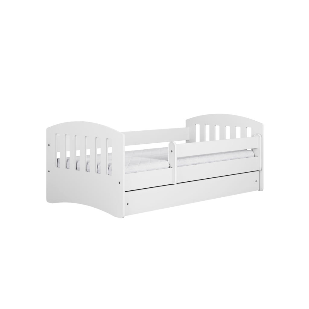 RAUMHIRSCH FURNITURE DĚTSKÁ POSTEL CLASSIC se zásuvkou a matrací bílá 90/65/144