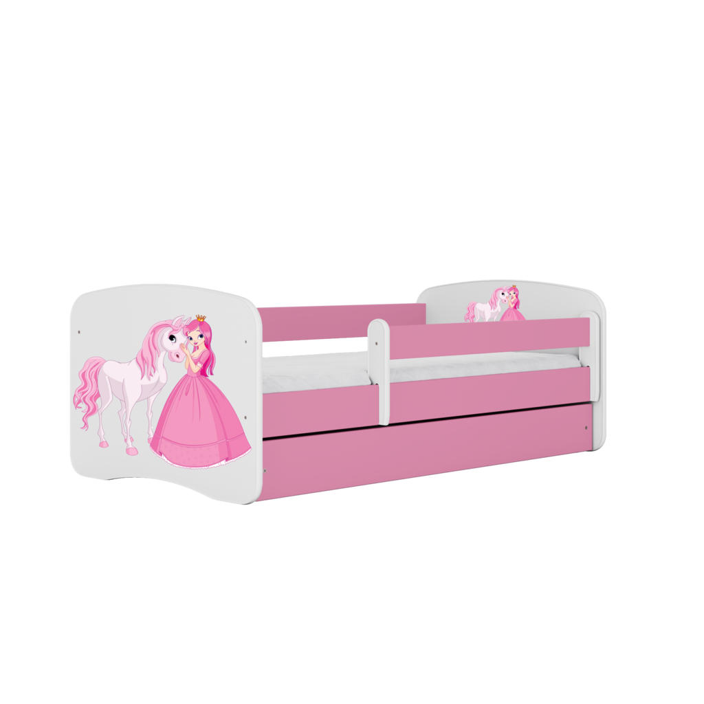 RAUMHIRSCH FURNITURE DĚTSKÁ POSTEL Princezna s koněm a zásuvkou 180/80 90/61/184