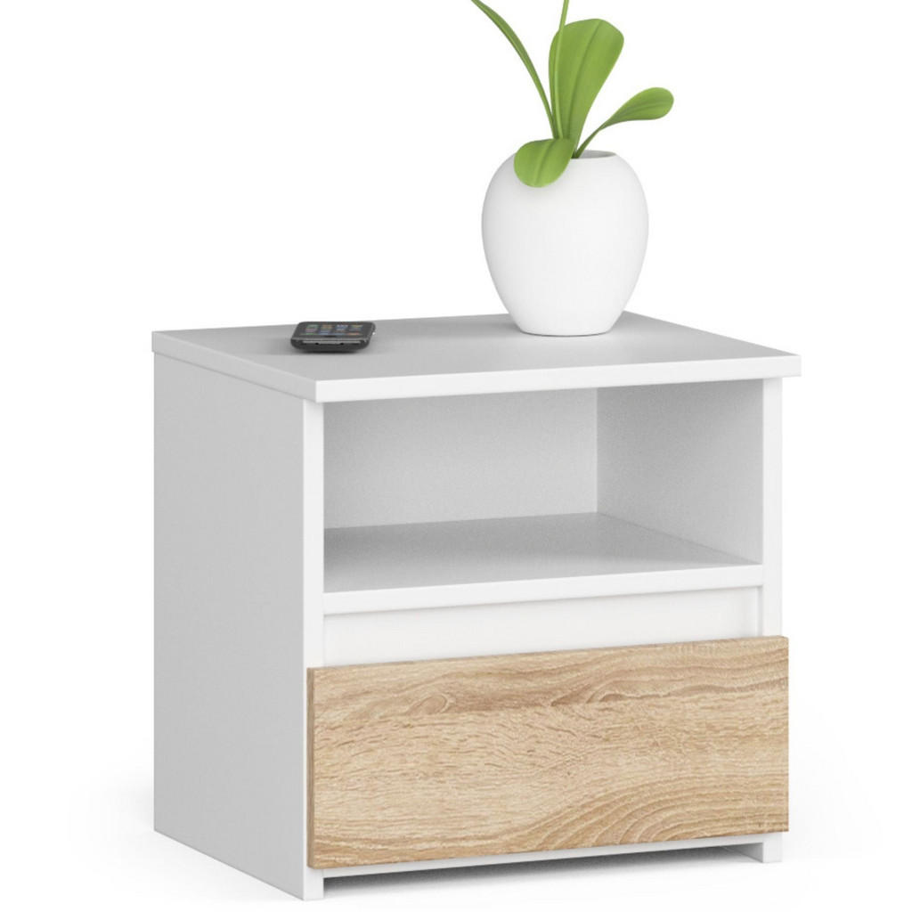 RAUMHIRSCH FURNITURE NOČNÍ STOLEK Bílá