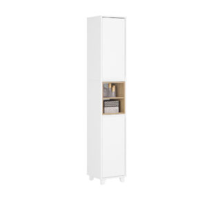 SoBuy VYSOKÁ KOUPELNOVÁ SKŘÍŇKA se 2 dveřmi Bílá 30x30x170cm Moderní