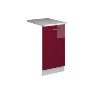 Vicco ČELNÍ PANEL MYČKY Fame-Line Bordó červená vysoký lesk 45 cm s pracovní deskou
