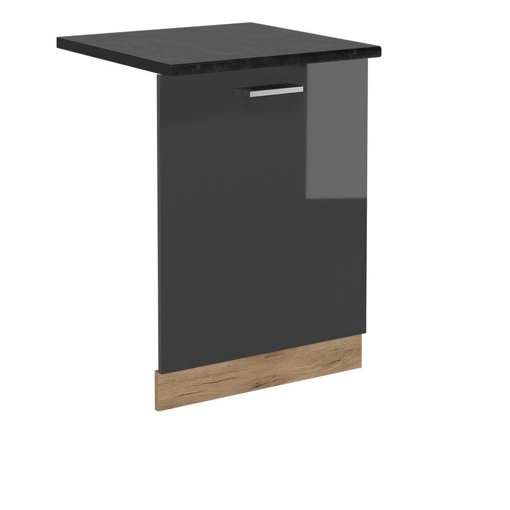 Vicco ČELNÍ PANEL MYČKY R-Line Antracitový vysoký lesk 60 cm