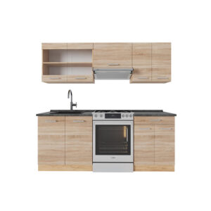 Vicco KUCHYŇSKÝ KOUT R-Line Dub Sonoma/Goldkraft 200 cm