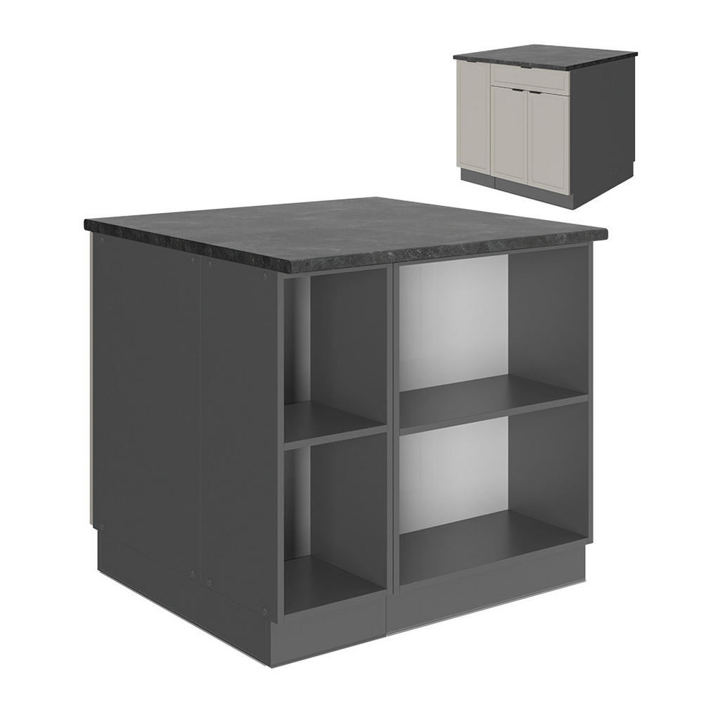 Vicco KUCHYŇSKÝ OSTROV Fame-Line GreyBeige 90 cm se zásuvkou
