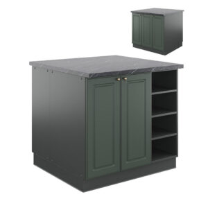 Vicco KUCHYŇSKÝ OSTROV Fame-Line Zeleno-zlatá Country House/Anthracite 90 cm bez pracovní desky