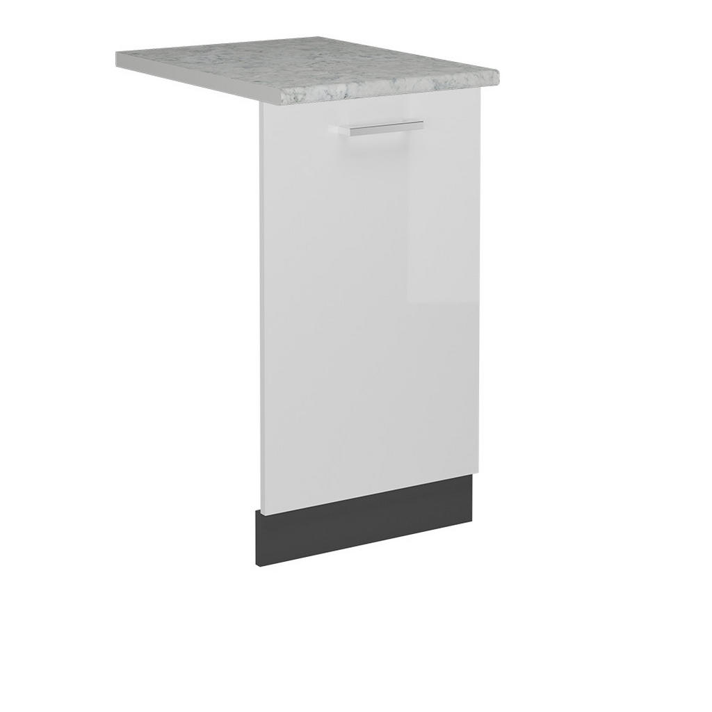 Vicco PŘEDNÍ PANEL R-Line Bílá vysoký lesk 45 cm s pracovní deskou