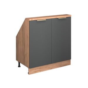 Vicco ŠIKMÁ SKŘÍŇ Rion Antracitově zlatý 80 x 81.6 cm se 2 dvířky