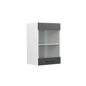 Vicco SKLENĚNÁ KUCHYŇSKÁ SKŘÍŇKA R-Line Antracitový venkovský dům 40 cm