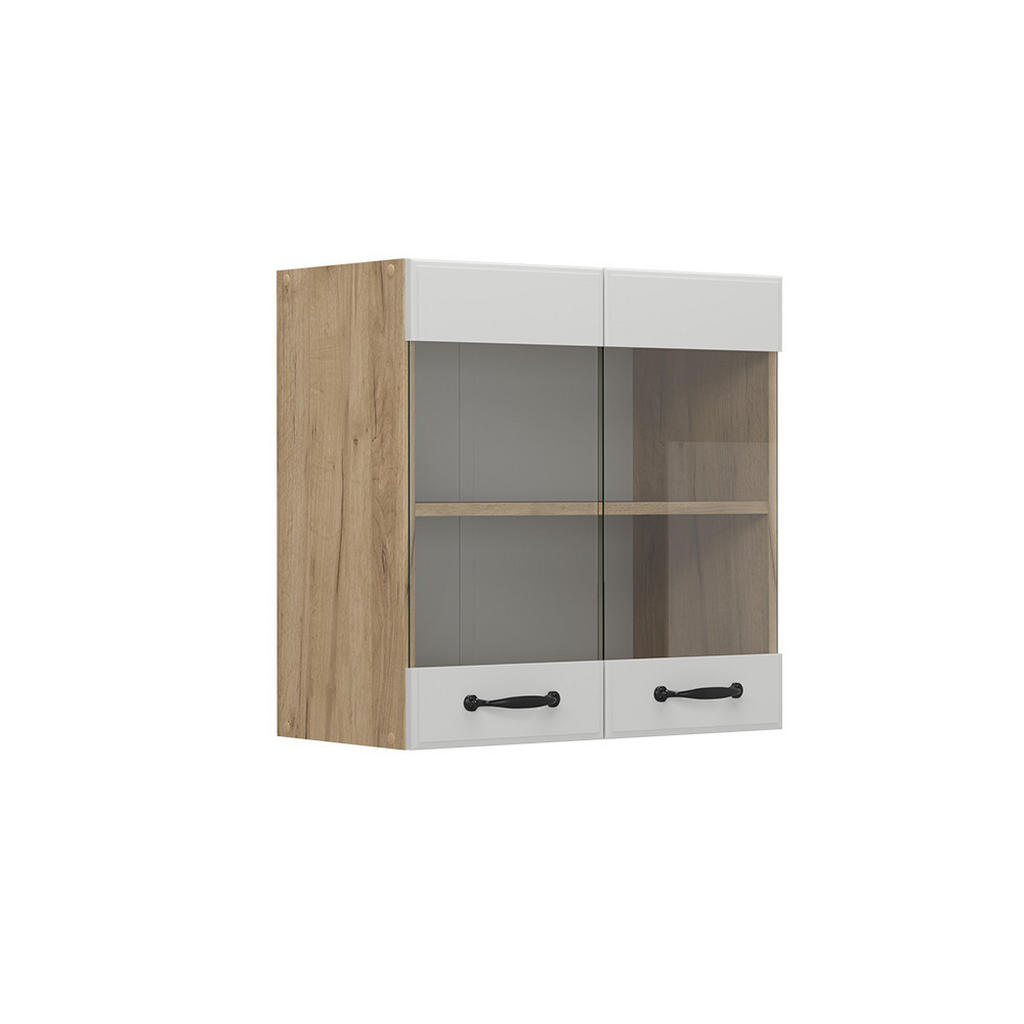 Vicco SKLENĚNÁ KUCHYŇSKÁ SKŘÍŇKA R-Line Bílý venkovský dům 60 cm