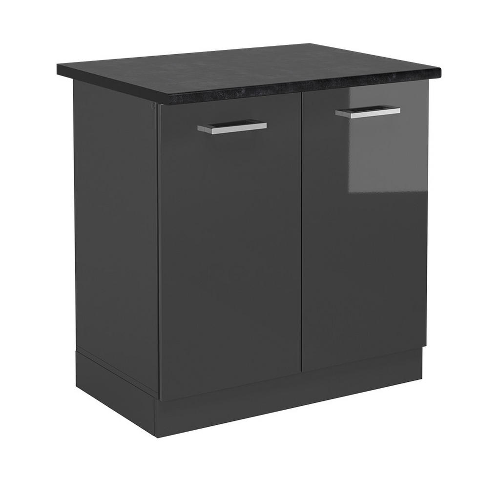 Vicco SKŘÍŇKA POD DŘEZ R-Line Antracitový vysoký lesk 80 cm