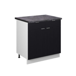 Vicco SPODNÍ SKŘÍŇKA KUCHYŇSKÉ LINKY Fame-Line Černý pruhovaný 80 cm