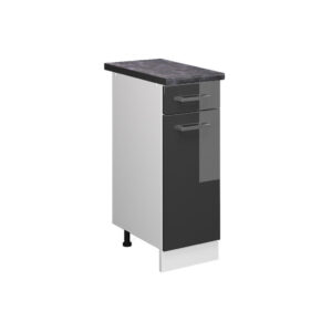 Vicco SPODNÍ SKŘÍŇKA KUCHYŇSKÉ LINKY R-Line Antracitový vysoký lesk 30 cm