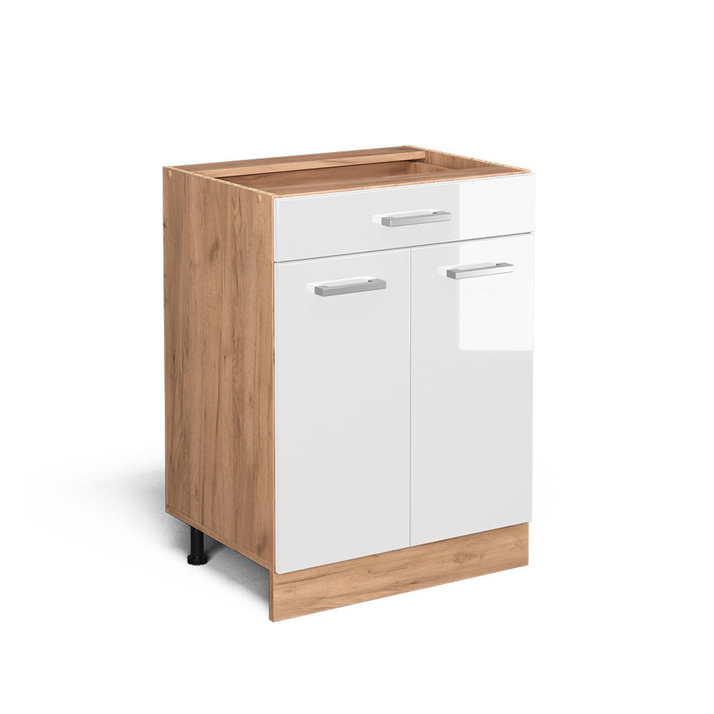 Vicco SPODNÍ SKŘÍŇKA KUCHYŇSKÉ LINKY R-Line Bílá vysoký lesk 60 cm se zásuvkou
