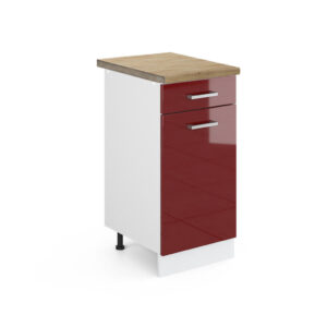 Vicco SPODNÍ SKŘÍŇKA KUCHYŇSKÉ LINKY R-Line Červená vysoký lesk 40 cm