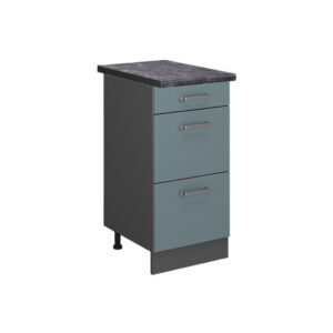 Vicco SPODNÍ SKŘÍŇKA KUCHYŇSKÉ LINKY R-Line Modrošedá 40 cm se zásuvkami