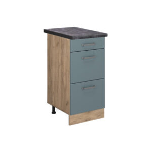 Vicco SPODNÍ SKŘÍŇKA KUCHYŇSKÉ LINKY R-Line Modrošedá 40 cm se zásuvkami