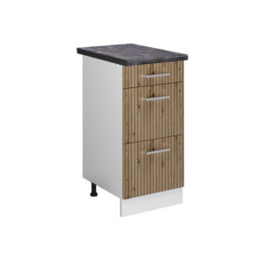 Vicco SPODNÍ SKŘÍŇKA KUCHYŇSKÉ LINKY R-Line Řemeslný dub 40 cm se zásuvkami
