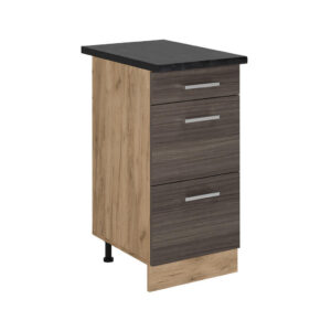 Vicco SPODNÍ SKŘÍŇKA KUCHYŇSKÉ LINKY R-Line Ušlechtilá šedá 40 cm se zásuvkami