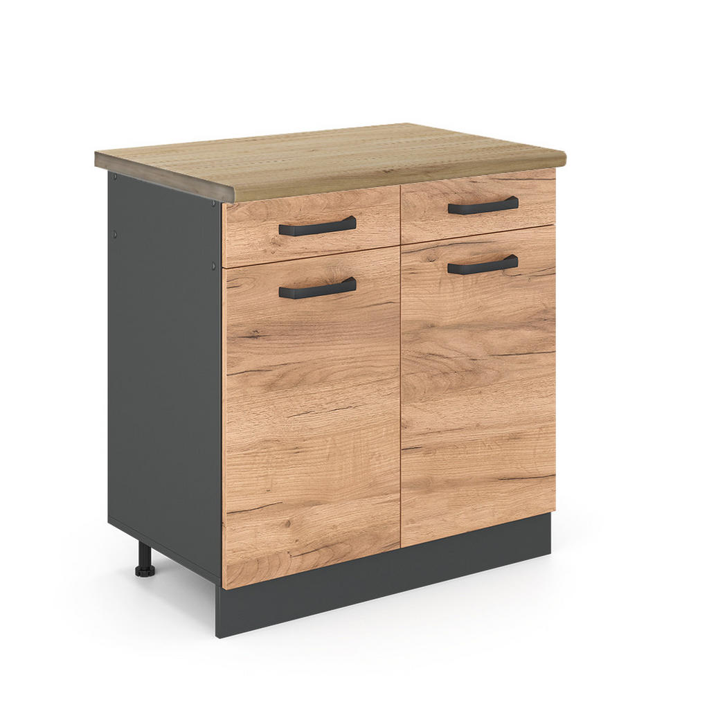 Vicco SPODNÍ SKŘÍŇKA KUCHYŇSKÉ LINKY R-Line Zlatý mocný dub 80 cm
