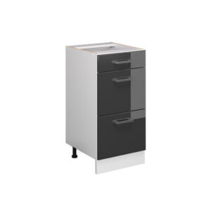 Vicco UNIVERZÁLNÍ ZÁKLADNÍ JEDNOTKA R-Line Antracitový vysoký lesk 40 cm se zásuvkami