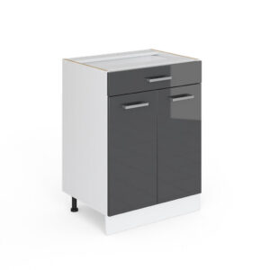 Vicco UNIVERZÁLNÍ ZÁKLADNÍ JEDNOTKA R-Line Antracitový vysoký lesk 60 cm se zásuvkami