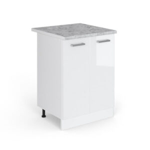 Vicco UNIVERZÁLNÍ ZÁKLADNÍ JEDNOTKA R-Line Bílá vysoký lesk 60 cm s dvířky