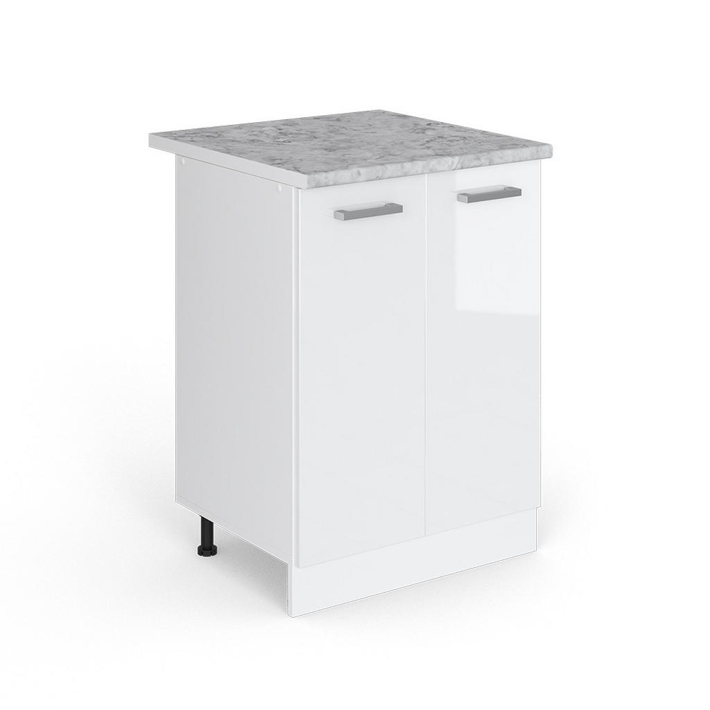 Vicco UNIVERZÁLNÍ ZÁKLADNÍ JEDNOTKA R-Line Bílá vysoký lesk 60 cm s dvířky