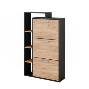 Vicco VÝKLOPNÍK NA BOTY Orlando Zlatý dub power/antracit 80 x 128.3 cm se 3 přihrádkami